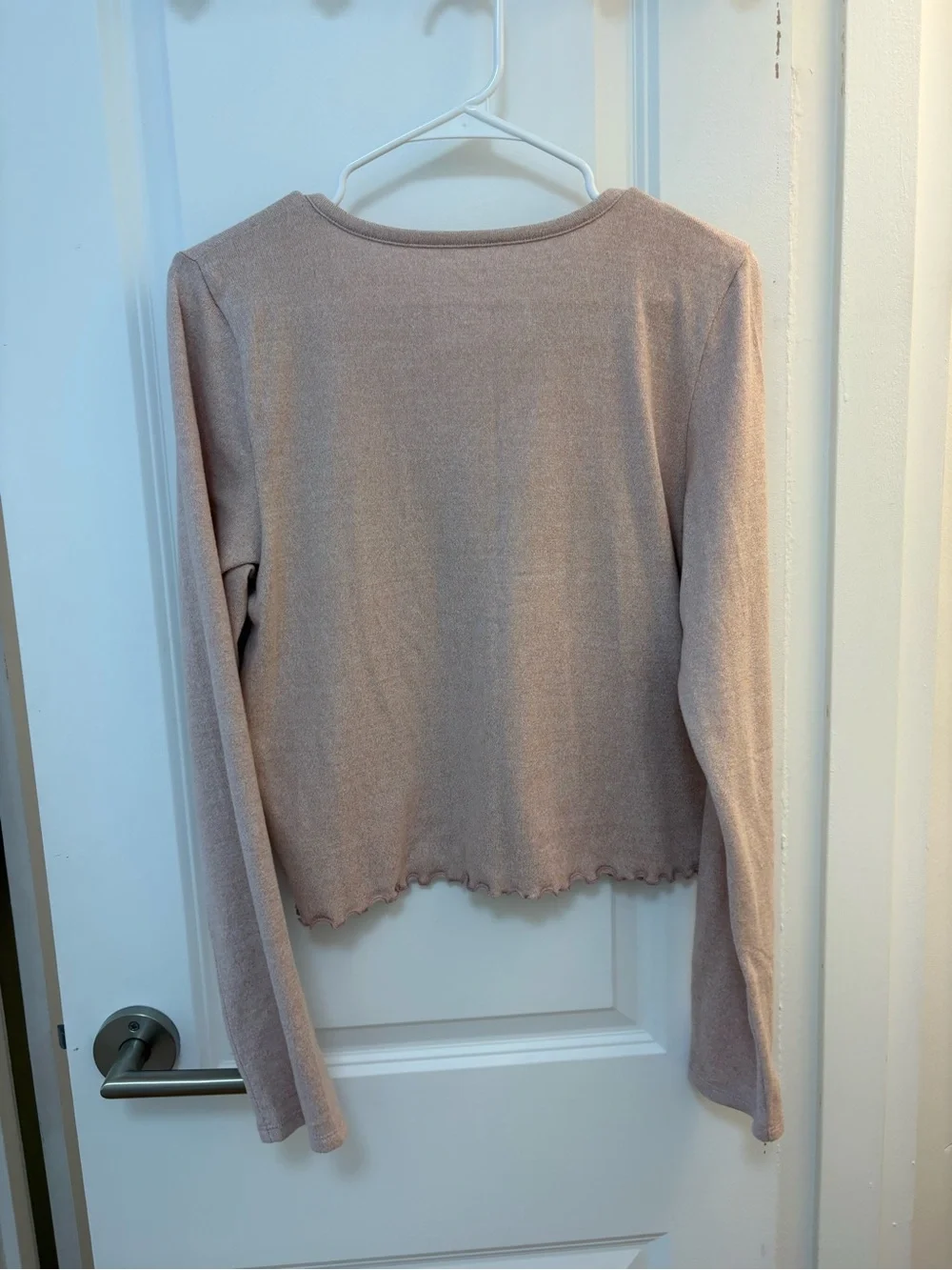 American Eagle Plush Light Mauve Knit Top - Picture 3 of 3